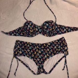 Adorable VS Multi Color Sail Boat Bikini - NWOT